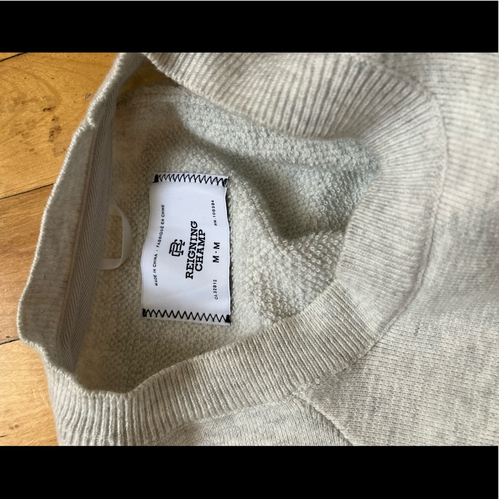 Reigning Champ knit crew neck sweater